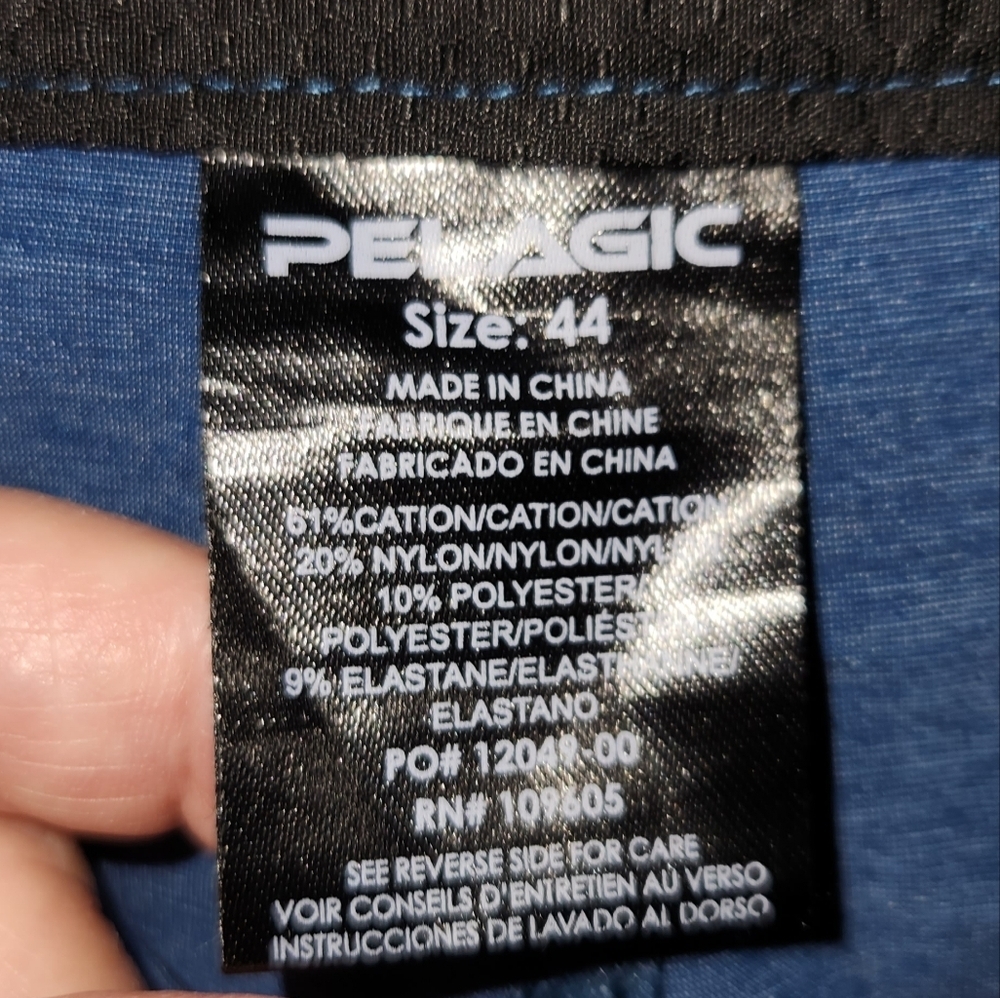 Pelagic Mako Hybrid Shorts Men Size 44 Blue - Picture 7 of 8